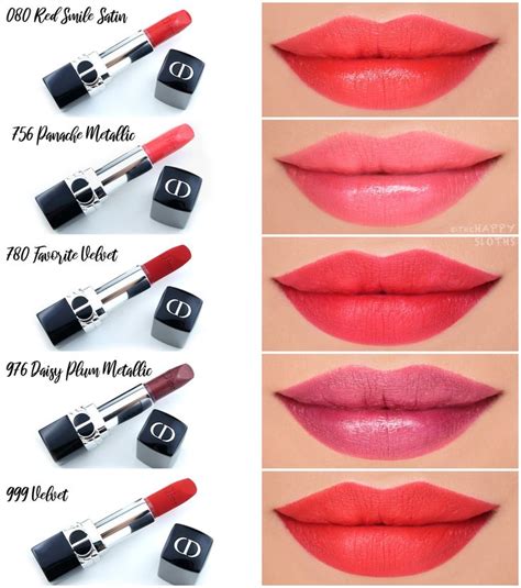 dior rouge lipstick swatches|Dior rouge lipstick shades.